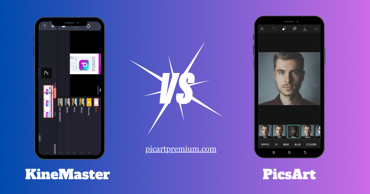 PicsArt vs KineMaster Filters and Effects