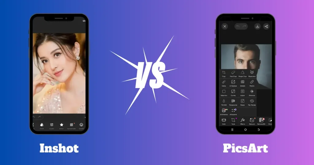 PicsArt vs. Inshot: Editing Tools