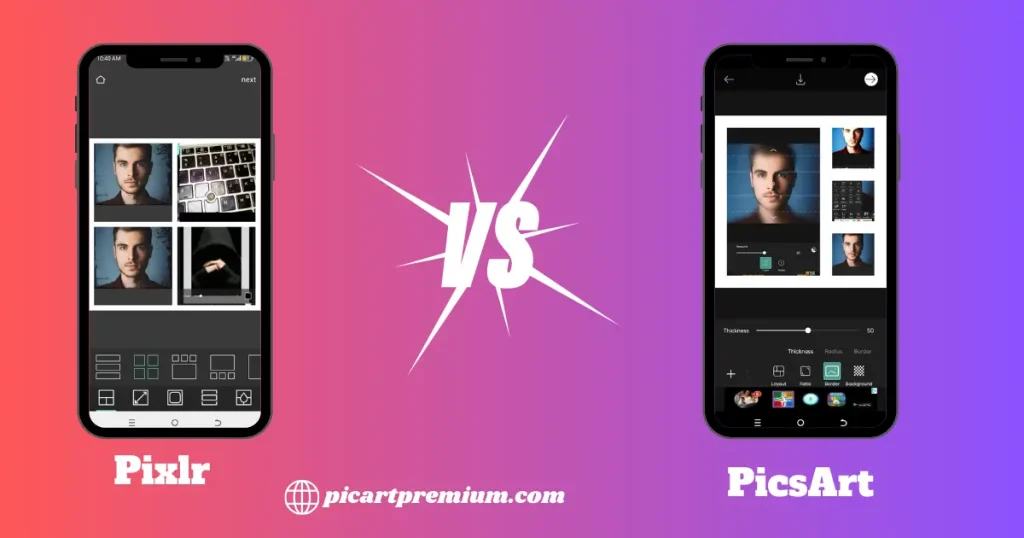 PicsArt vs. Pixlr: Collages