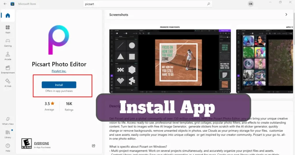 install pisArt app,PicsArt for MAC