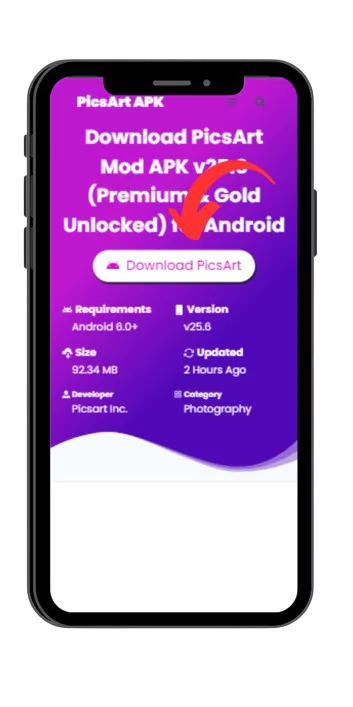 Step 2 How to Install PicsArt MOD APK